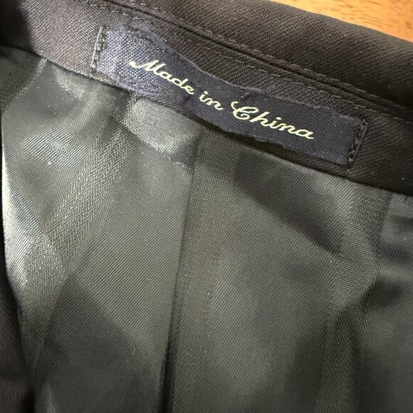 Austin Reed Mens Dillards Blue Worsted Wool Blazer Jacket 48R Gold Buttons - Picture 14 of 15